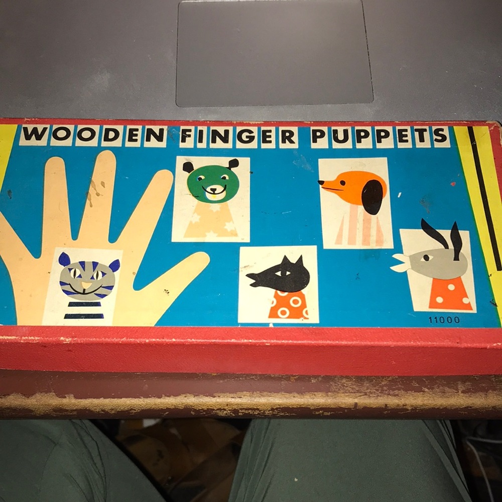 Vintage animal finger puppets; beautiful condition